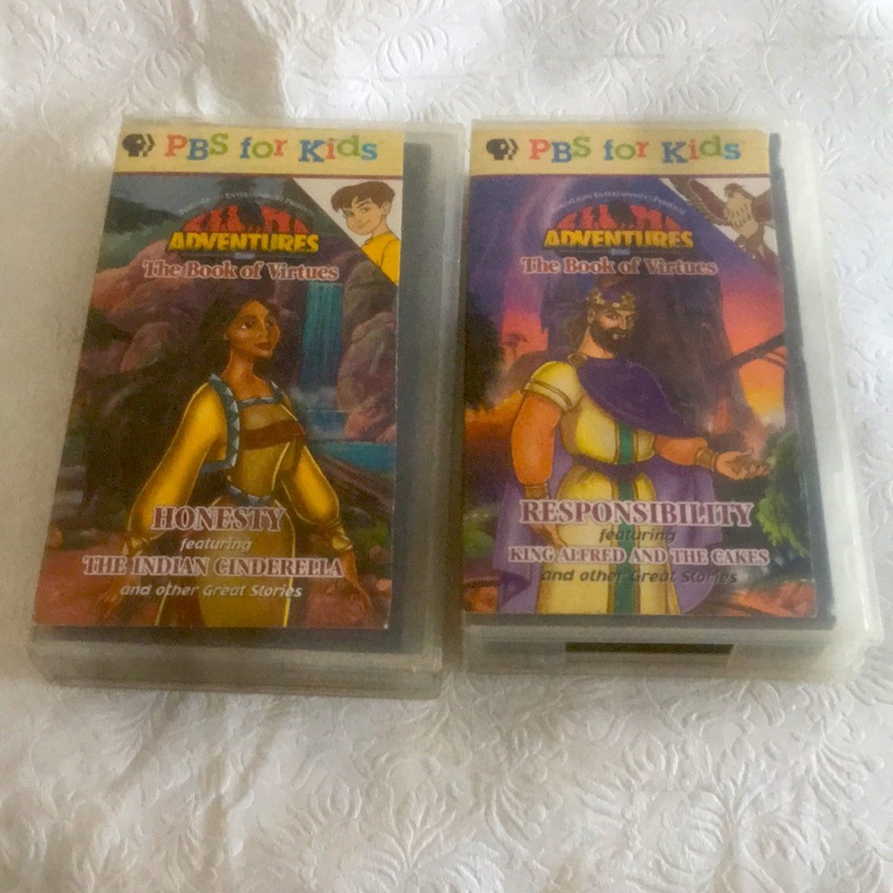 VTG. PBS FOR KIDS 2 VHS Video Tapes Honesty & Responsibility.